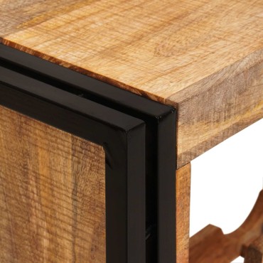 vidaXL Ράφι Κρασιού Καφέ 100x45x33cm Σταθερό Χοντρό Ξύλο Μάνγκο 1 τεμ.
