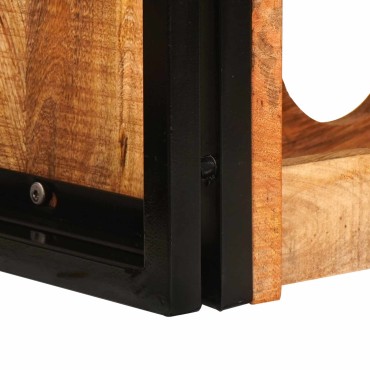 vidaXL Ράφι Κρασιού Καφέ 100x45x33cm Σταθερό Χοντρό Ξύλο Μάνγκο 1 τεμ.