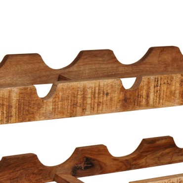 vidaXL Ράφι Κρασιού Καφέ 100x45x33cm Σταθερό Χοντρό Ξύλο Μάνγκο 1 τεμ.