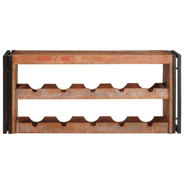 vidaXL Ράφι Κρασιού Καφέ 100x45x33cm Στερεό ανακτημένο ξύλο 1 τεμ.