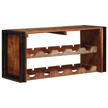 vidaXL Ράφι Κρασιού Καφέ 100x45x33cm Στερεό ανακτημένο ξύλο 1 τεμ.