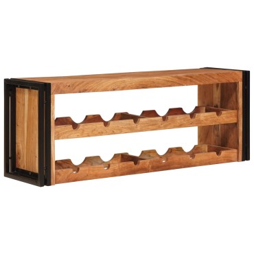 vidaXL Ράφι Κρασιού Καφέ 120x45x33cm Στερεό Ξύλο Ακακίας 1 τεμ.