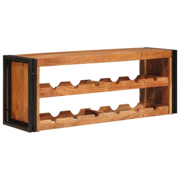 vidaXL Ράφι Κρασιού Καφέ 120x45x33cm Στερεό Ξύλο Ακακίας 1 τεμ.
