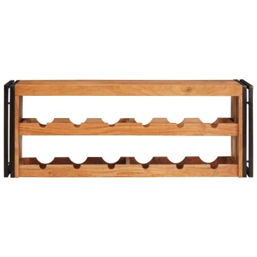 vidaXL Ράφι Κρασιού Καφέ 120x45x33cm Στερεό Ξύλο Ακακίας 1 τεμ.