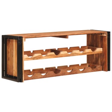 vidaXL Ράφι Κρασιού Καφέ 120x45x33cm Στερεό Ξύλο Ακακίας 1 τεμ.