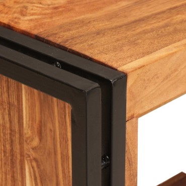 vidaXL Ράφι Κρασιού Καφέ 120x45x33cm Στερεό Ξύλο Ακακίας 1 τεμ.