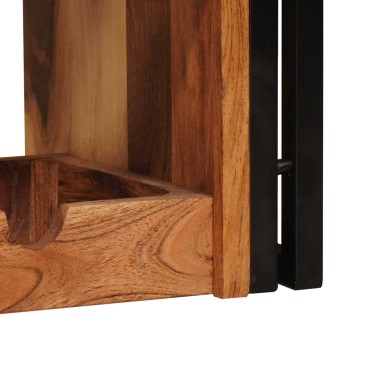 vidaXL Ράφι Κρασιού Καφέ 120x45x33cm Στερεό Ξύλο Ακακίας 1 τεμ.