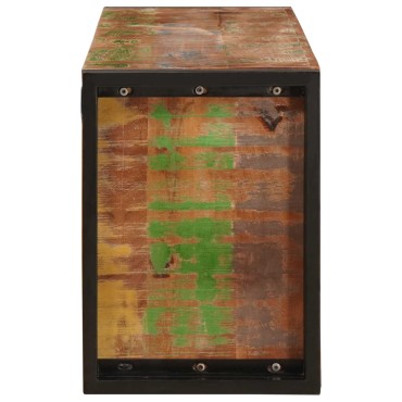 vidaXL Ράφι Κρασιού Καφέ 120x45x33cm Στερεό ανακτημένο ξύλο 1 τεμ.