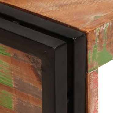 vidaXL Ράφι Κρασιού Καφέ 120x45x33cm Στερεό ανακτημένο ξύλο 1 τεμ.