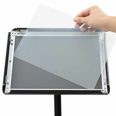 vidaXL Πόδι αφίσας Ασημί a4 PVC και Ατσάλι