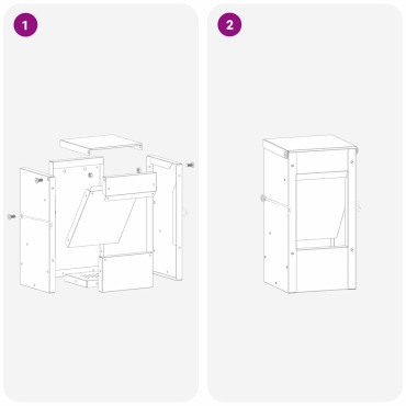 vidaXL Ταΐστρα Χαμστεριών Μαύρο 12,5 x 12,5 x 25 εκ.