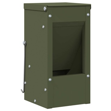 vidaXL Ταΐστρα Χαμστεριών Ελιά Πράσινη 12,5 x 12,5 x 25 εκ.