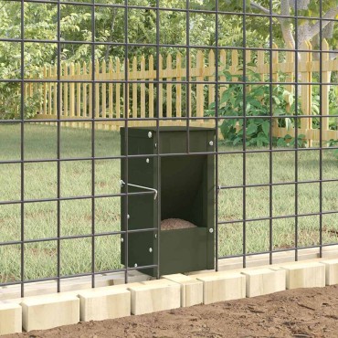 vidaXL Ταΐστρα Χαμστεριών Ελιά Πράσινη 12,5 x 12,5 x 25 εκ.