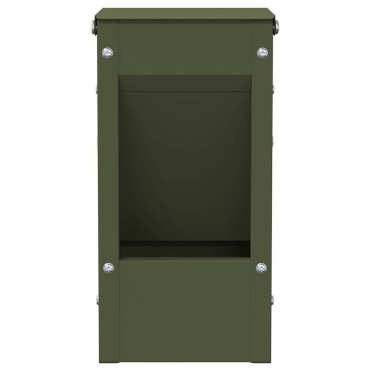 vidaXL Ταΐστρα Χαμστεριών Ελιά Πράσινη 12,5 x 12,5 x 25 εκ.