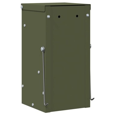 vidaXL Ταΐστρα Χαμστεριών Ελιά Πράσινη 12,5 x 12,5 x 25 εκ.