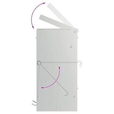 vidaXL Ταΐστρα Χαμστεριών Ασημί 12,5 x 12,5 x 25 εκ.
