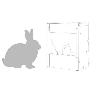 vidaXL Ταΐστρα Χαμστεριών Μαύρο 20 x 12,5 x 25 εκ. 3 kg