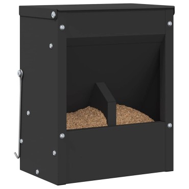 vidaXL Ταΐστρα Χαμστεριών Μαύρο 20 x 12,5 x 25 εκ. 3 kg