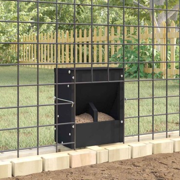 vidaXL Ταΐστρα Χαμστεριών Μαύρο 20 x 12,5 x 25 εκ. 3 kg