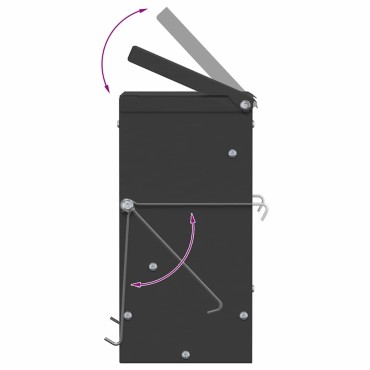 vidaXL Ταΐστρα Χαμστεριών Μαύρο 20 x 12,5 x 25 εκ. 3 kg