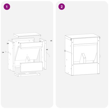 vidaXL Ταΐστρα Χαμστεριών Ασημί 20 x 12,5 x 25 εκ.