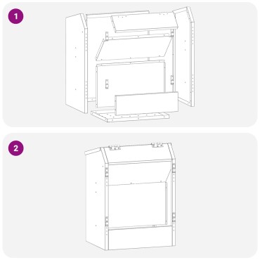 vidaXL Ταΐστρα Χαμστεριών Μαύρο 64.5 x 25.5 x 45.5 εκ.