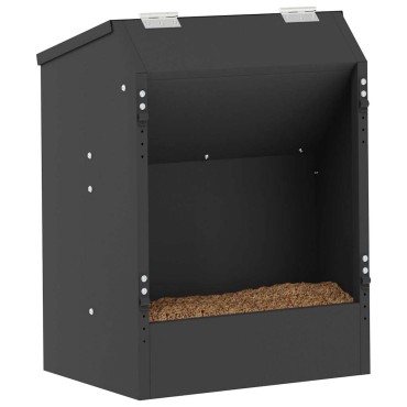 vidaXL Ταΐστρα Χαμστεριών Μαύρο 64.5 x 25.5 x 45.5 εκ.