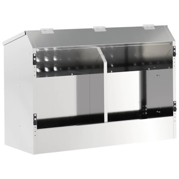 vidaXL Ταΐστρα Χαμστεριών Ασημί 64.5 x 25.5 x 45.5 εκ.
