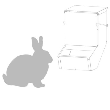 vidaXL Ταΐστρα Χαμστεριών Μαύρο 17,5 x 26 x 28,5 εκ 1,5 kg