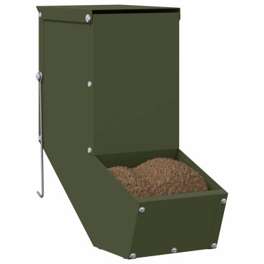 vidaXL Ταΐστρα Χαμστεριών Ελιά Πράσινη 12,5 x 26 x 28,5 εκ 1 κιλό
