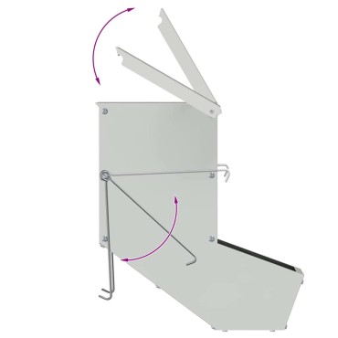 vidaXL Ταΐστρα Χαμστεριών Ασημί 12,5 x 26 x 28,5 εκ