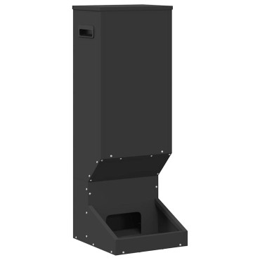 vidaXL Ταΐστρα ελαφιών Μαύρο 28 x 30 x 80 εκ. Ψυχρής Έλασης Χάλυβας