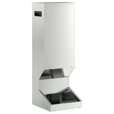 vidaXL Ταΐστρα ελαφιών Ασημί 28 x 30 x 80 εκ. Επικαλυμμένος Χάλυβας