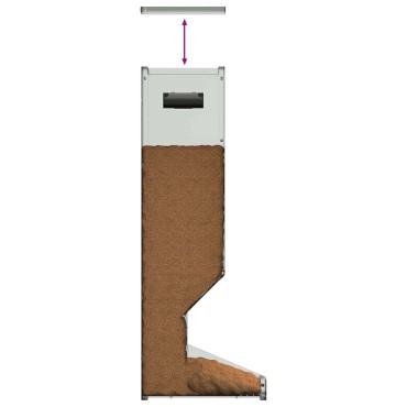 vidaXL Ταΐστρα ελαφιών Ασημί 28 x 30 x 80 εκ. 3 kg