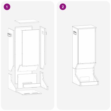 vidaXL Ταΐστρα ελαφιών Ασημί 28 x 30 x 80 εκ. 3 kg