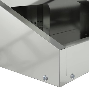 vidaXL Ταΐστρα ελαφιών Ασημί 28 x 30 x 80 εκ. 3 kg