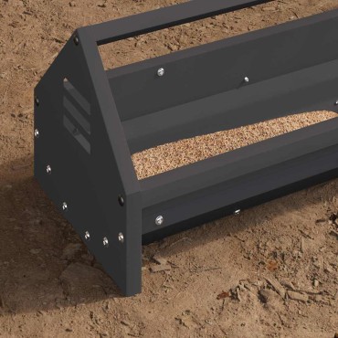 vidaXL Τάφος ταΐσματος κοτόπουλων Μαύρο 108 x 20,5 x 20 εκ. 5 kg