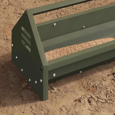 vidaXL Τάφος ταΐσματος κοτόπουλων Λαδί 108 x 20,5 x 20 εκ. 5 kg