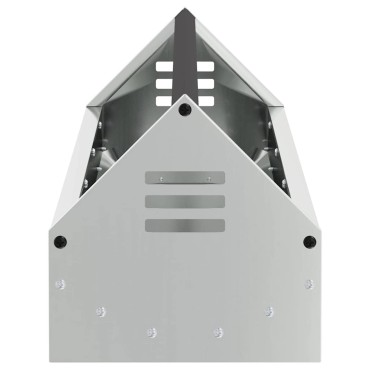 vidaXL Τάφος ταΐσματος κοτόπουλων Ασημί 108 x 20,5 x 20 εκ.