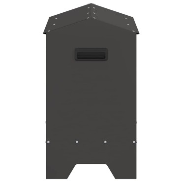 vidaXL Τάφος ταΐσματος κοτόπουλων Μαύρο 81 x 32 x 53,5 εκ