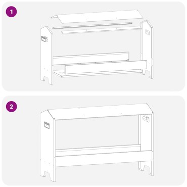 vidaXL Τάφος ταΐσματος κοτόπουλων Μαύρο 81 x 32 x 53,5 εκ