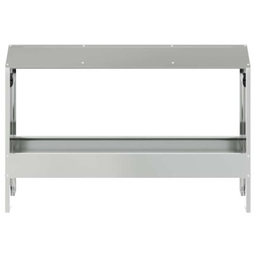vidaXL Τάφος ταΐσματος κοτόπουλων Ασημί 81 x 32 x 53,5 εκ