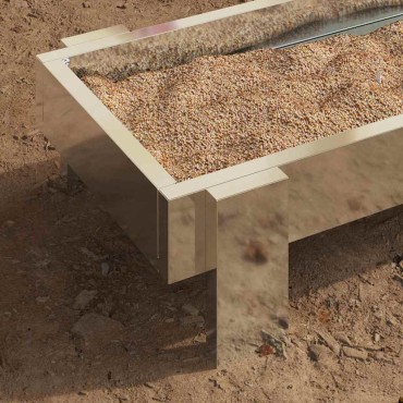 vidaXL Τάφος ταΐσματος κοτόπουλων Ασημί 80 x 28 x 13.5 cm