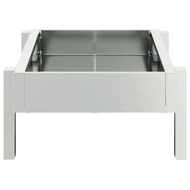vidaXL Τάφος ταΐσματος κοτόπουλων Ασημί 80 x 28 x 13.5 cm