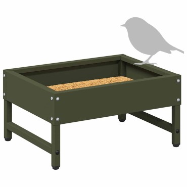 vidaXL Ταΐστρα για Πουλιά Ελιά Πράσινη 80 x 28 x 13.5 cm