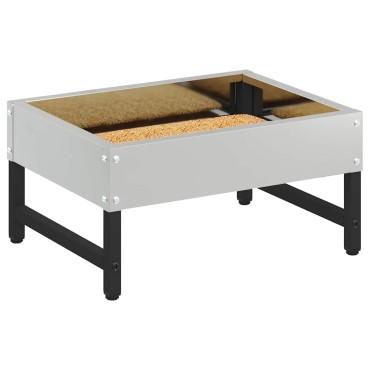 vidaXL Ταΐστρα για Πουλιά Ασημί 80 x 28 x 13.5 cm