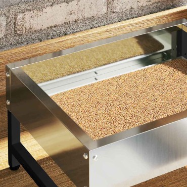 vidaXL Ταΐστρα για Πουλιά Ασημί 80 x 28 x 13.5 cm