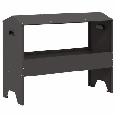 vidaXL Ταΐστρα για ζώα Μαύρο 79 x 35 x 62 εκ. Ψυχρής Έλασης Χάλυβας