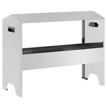 vidaXL Ταΐστρα για ζώα Ασημί 79 x 35 x 62 εκ. Επικαλυμμένος Χάλυβας