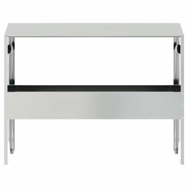 vidaXL Ταΐστρα για ζώα Ασημί 79 x 35 x 62 εκ. Επικαλυμμένος Χάλυβας